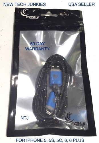 NTJ FLASH BRAIDED LED light-up power charger cable for iPhone 7 6 5 4s micro USB - Picture 17 of 36