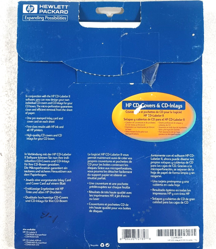 Hewlett Packard HP CD Labels & CD Inlays 20 Pack - Picture 2 of 3