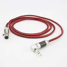 Right Angle 3.5mm Stereo to 3pin XLR Headphone Cable for AKG K267 Q701 K271 K712
