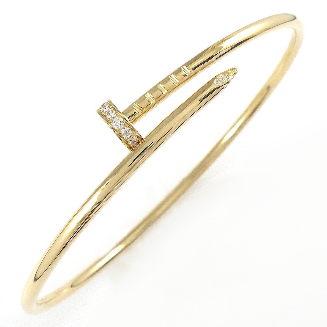 Cartier Juste un Clou Small Diamond Bangle in 18K Yellow Gold B6066118-image