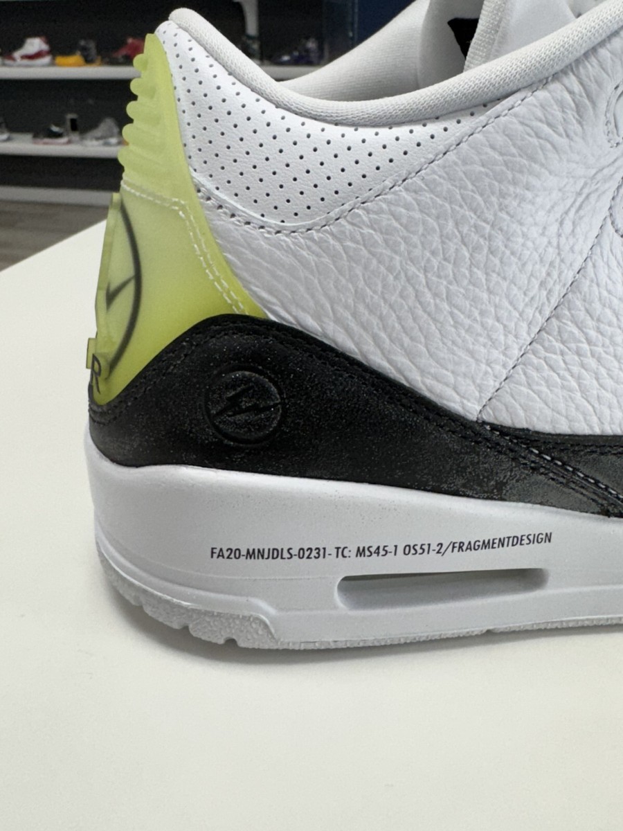 Size 11 - Jordan 3 Retro SP x Fragment Design Mid White for