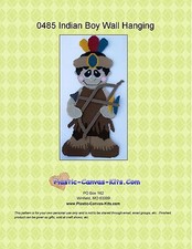 Thanksgiving Indian Boy Wall Hanging-Plastic Canvas Pattern or Kit
