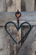 Heart Shaped Dinner Bell Chime - Black Wrought Iron- Amish made