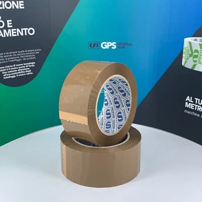 24 ROTOLI NASTRO ADESIVO 50 X 132 SCOTCH AVANA MARRONE KRAFT IMBALLAGGIO
