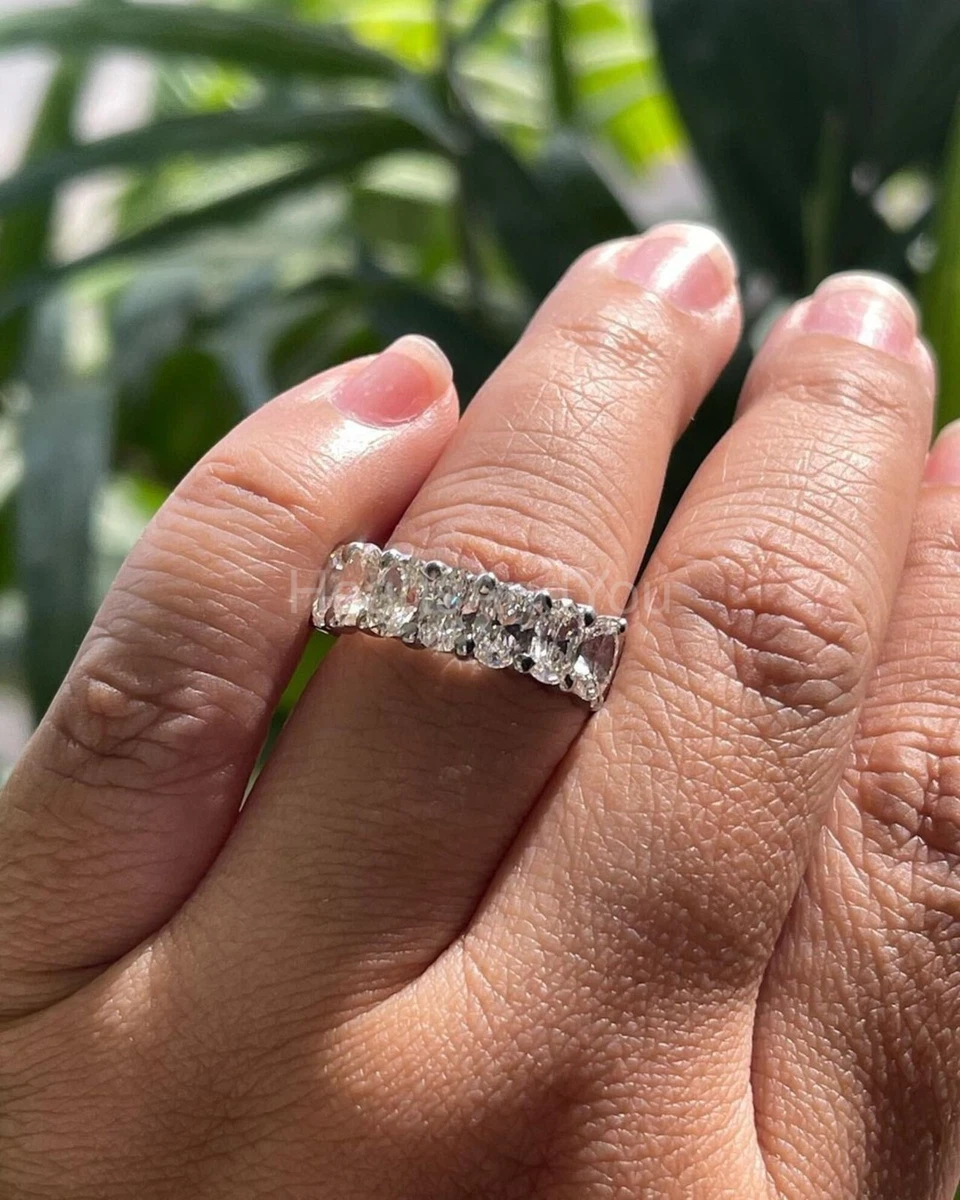 Oval diamond 2024 half eternity band