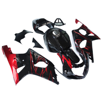 Injection Red Black Fairing Kit for Suzuki GSXR1000 2000-2002 Plastic Bodywork 