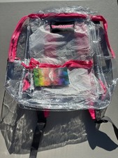 Trailmaker Classic Pink 17 Inch Clear Backpac...