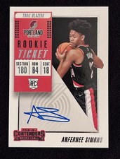 Anfernee Simons Contenders On-Card Auto Rookie Ticket #111 . rookie card picture
