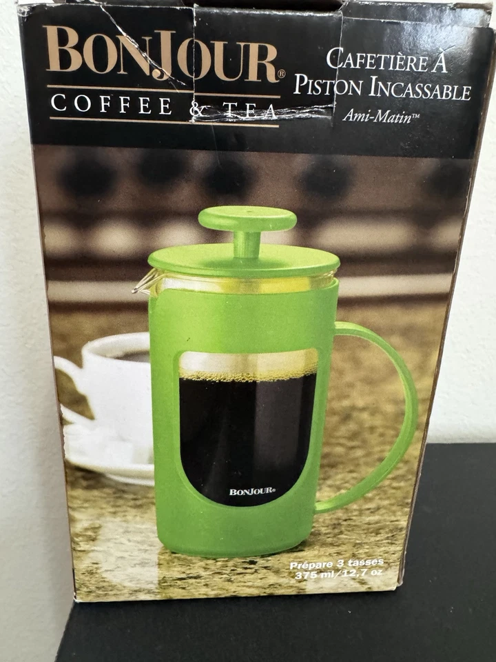 Prensa francesa BonJour irrompible ami-matina 3 tazas roja sin BPA Foto 2 de 3