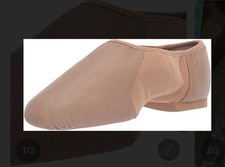 Bloch Heritage Leather Jazz Shoes Split Sole Women's Size 7.5 Tan