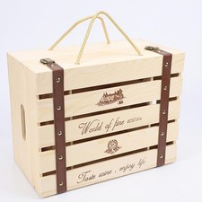 Wine Box Storage Gift Champagne General Purpose For 6 Bottles Craft Art