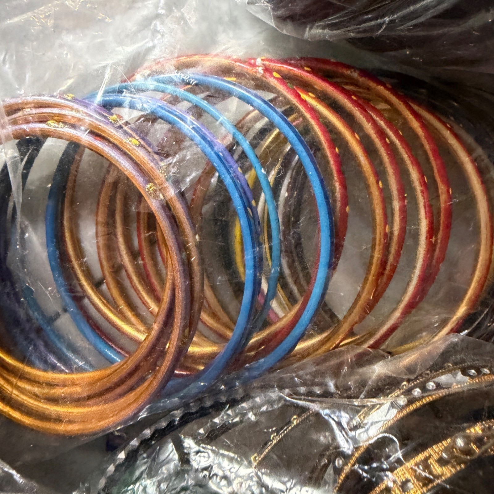 Assorted 100+ Multicolor Bangles Set Mixed Design… - image 7
