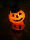 Vintage 1969 Empire Halloween Pumpkin Man Scarecrow Blow Mold 14” Light up — photo 2