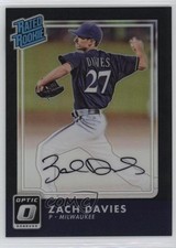2016 Donruss Optic Rated Rookies Signatures Black /10 Zach Davies Auto 0c2