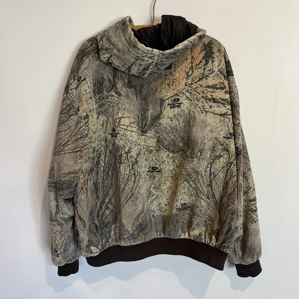 Vintage Mossy Oak Camo Jacket Cabellas Hooded Full Zip Men’s 2X - Image 4 of 4