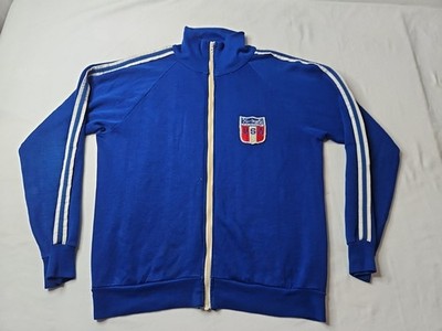Vtg 70s Olympics Team USA Modern Pentathlon Full Zip Jacket Rare Sz L 22x27 