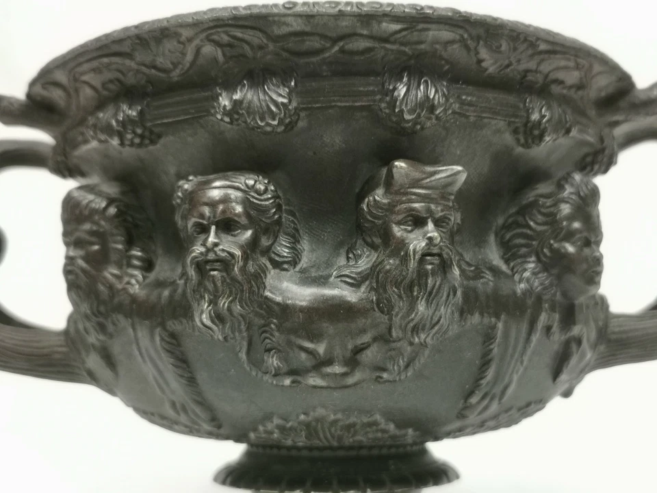 Ancienne Coupe de Warwick en Bronze style Barbedienne XIXème bacchus satyres ... - Photo 2/4