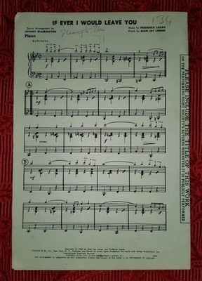 If Ever I Would Leave You - Frederick Loewe Noten (Klavier). Ref00069