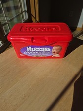 Huggies Empty Baby Wipes Container Supreme Care Reusable Holder Tub 2000s Prop