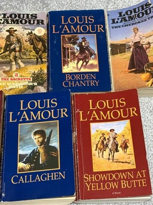 Louis L Amour 5 Book Lot Paperbacks Sacketts Daybreakers Borden Chantry
