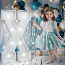 Marquee Letters 3 Feet Tall Cool White Light Up "X" Party Decoration Birthdays