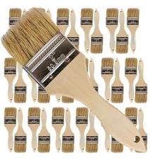 36-Piece Deluxe Varnish/Sash Paint Brush Set Stain Brush Set 2” VTG NOS