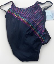 VTG Speedo Swimsuit Women  s 16 40 Drip Splash Flyback One Piece 90s Made USA NOS