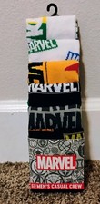 Marvel 6 Pack Men's Casual Crew Socks Fits Shoe Size 8-12 NEW