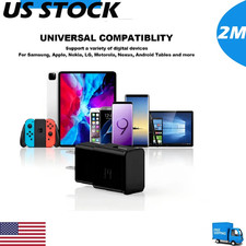 10W USB-A Wall Charger Blocks 3.3FT USBC Cable Black , For Samsung Galaxy