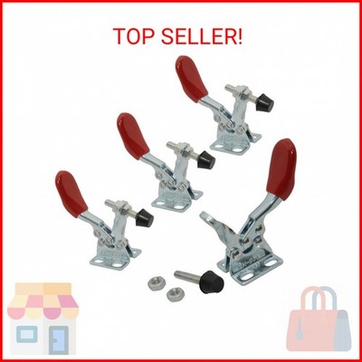 XRPAOWA 4PCS Toggle Clamp 201A Hand Tool 60 lbs / 27kg Holding Capacity Antislip