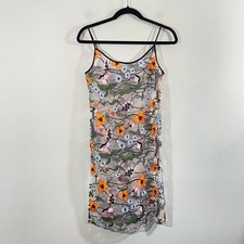 Forever 21 Floral Embroidered Adjustable Spaghetti Strap Mesh Slip Dress Size S