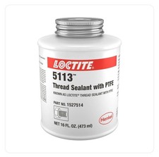 5113™ Thread Sealant with PTFE, White, Paste Form, 1Pt Brush Top Can(Pack of 1)
