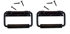  2 PACK PENN ELCOM 2356BK Surface Mount Spring Loaded Handle w/Screws - BLACK