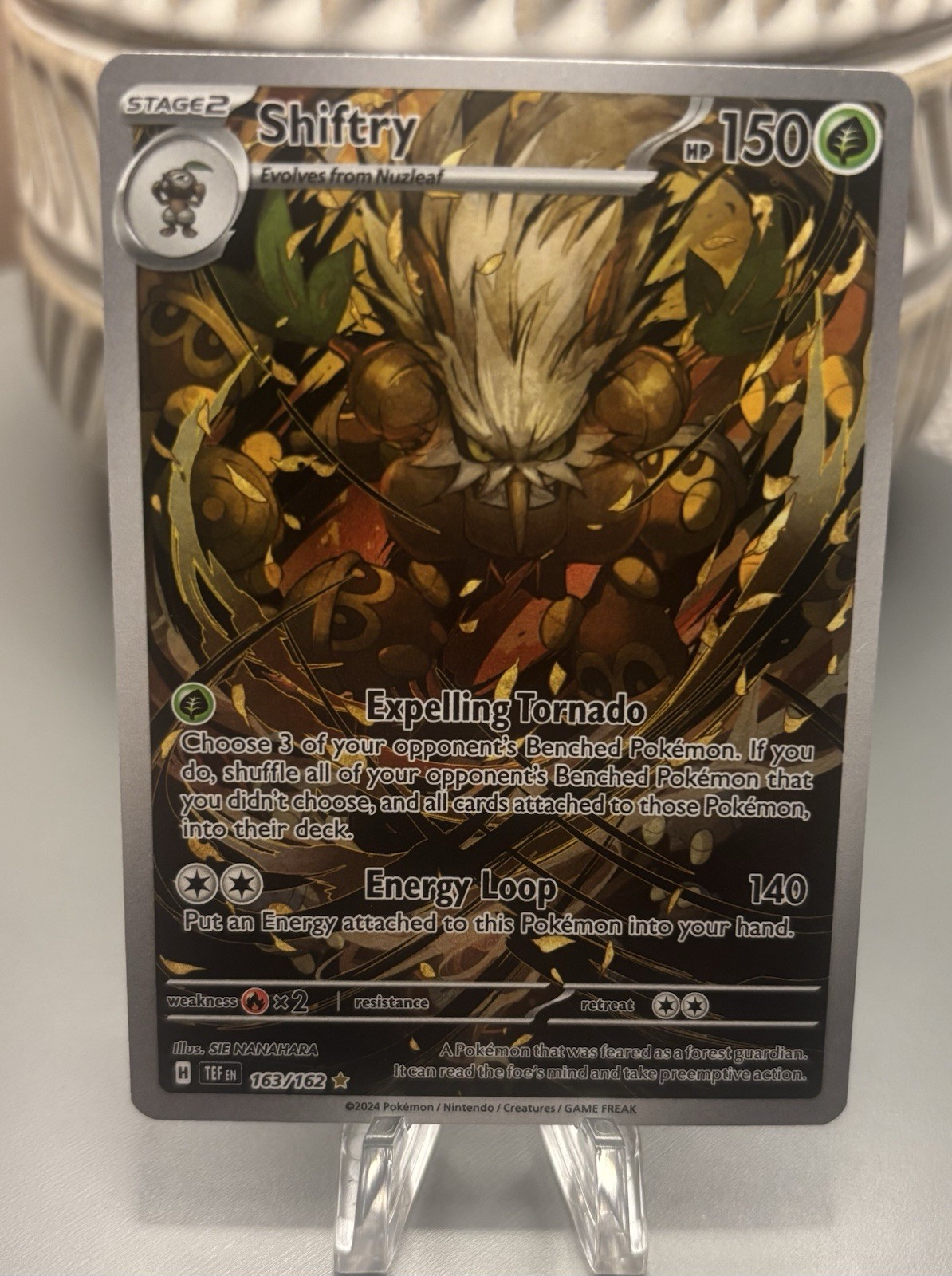 Pokémon Shiftry 163/162 Temporal Forces Illustration Rare Holo NM