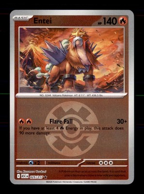 Entei (Quick Ball) 025/217 Rare Ascended Heroes Pokemon Reverse Holo Near Mint