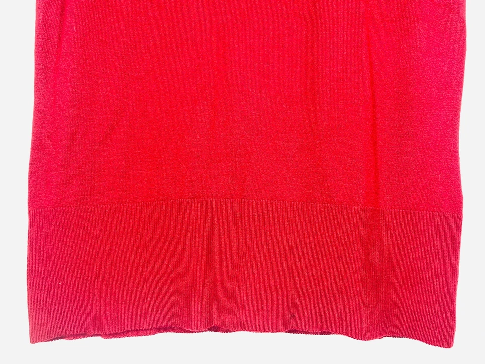 Evie Mujer Mediana Vintage Rojo Negro Suéter Camiseta sin Mangas Camisa Negocios Suave Cálida Foto 4 de 4