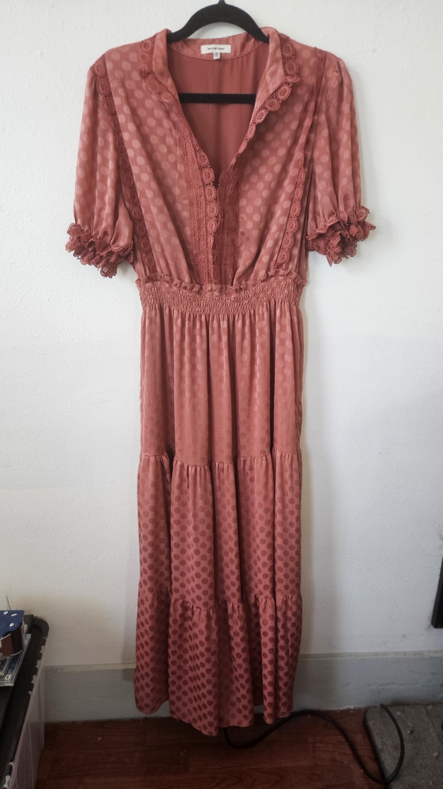 Max Studio Rust Red Maxi Dress Size Medium