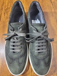 Image of TO BOOT NEW YORK Wilton Aero Suede Sneaker Forest Italy Quiet Luxury New 9.5