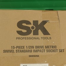 Sk 15-piece 12in Drive Metric Swivel Impact Socket Set 10-24mm Sk01529a