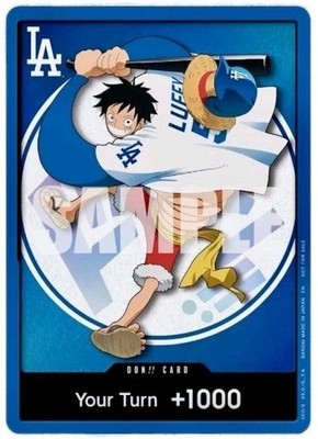 Los Angeles Dodgers One Piece Luffy Promo Card Set / Straw Hat