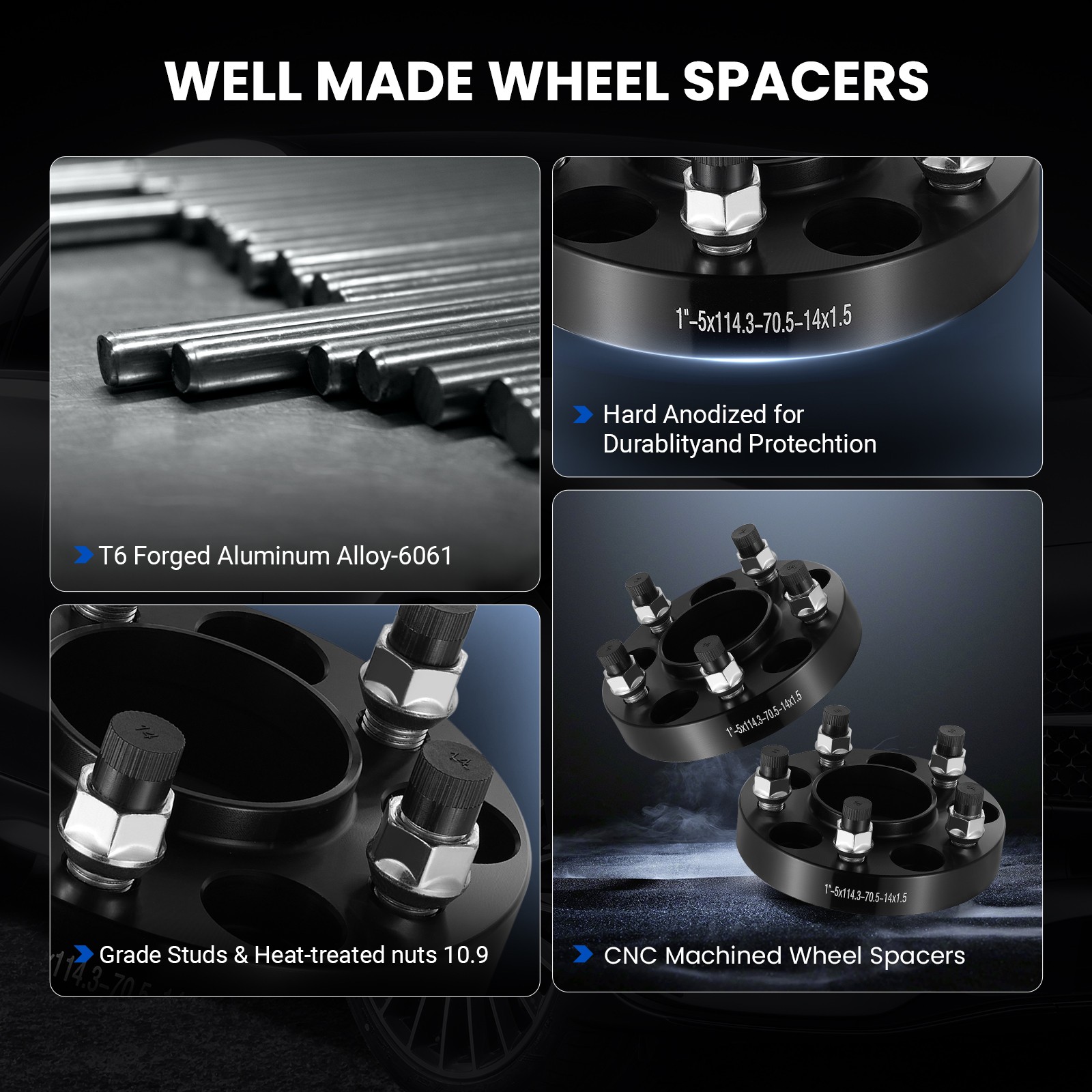 Ford GT Liquid Carbon 2017-2020 Wheel studs 4 pcs
