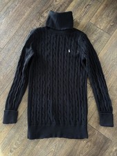 Polo Ralph Lauren Sport Cable-knit Cotton Women s Turtleneck Black Size M