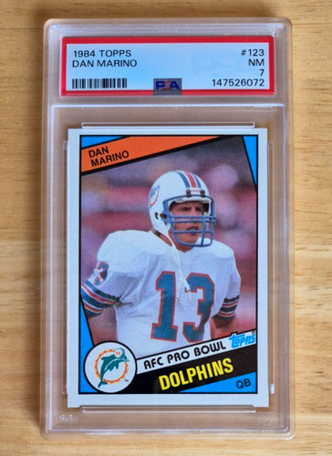 1984 Topps Dan Marino #123 Miami Dolphins PSA 7 84 ROOKIE RC NEW SLAB