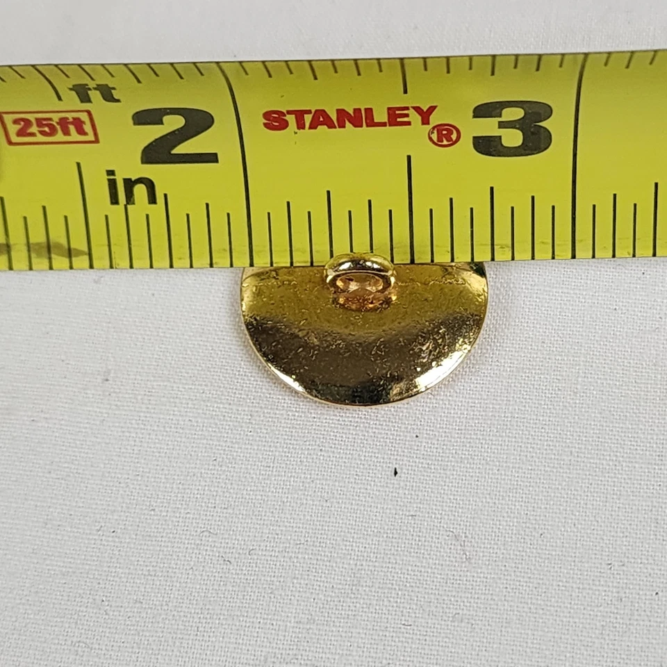 Vintage Coat of Arms Buttons 5 Shank Military Style Red Gold Enamel - Image 3 of 4