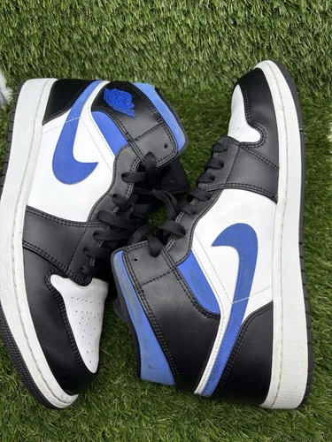 Size 11.5 Nike Air Jordan 1 Mid White Black Racer Blue 2021