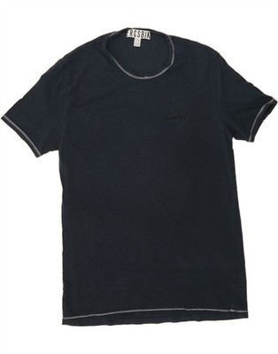 BIKKEMBERGS Herren T-Shirt Oberteil UK 36 Small Navy Blau Baumwolle DC17