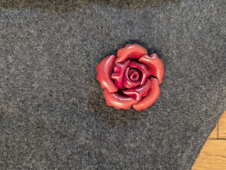 Abrigo de Colección Carole Little 100% Lana Para Mujer Medio Gris Carbón Botón Sin Forro Foto 4 de 4