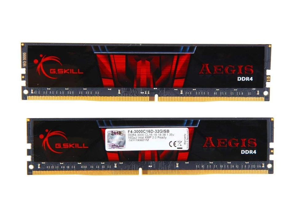 AEGIS Series DDR4 RAM (XMP) 32GB (2x16GB) 3000MT/s CL16-18-18-38 1.35V Intel ... - Image 2 of 3
