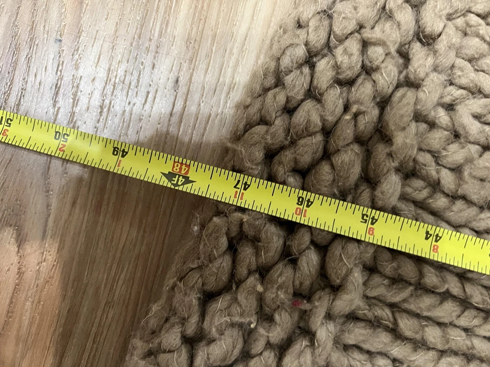 Cobertor West Elm robusto malha mistura de lã 50x60 marrom acastanhado lã acrílica aconchegante - Imagem 4 de 4