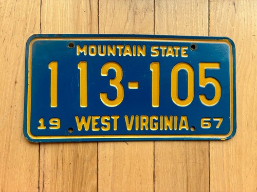1967 West Virginia License Plate
